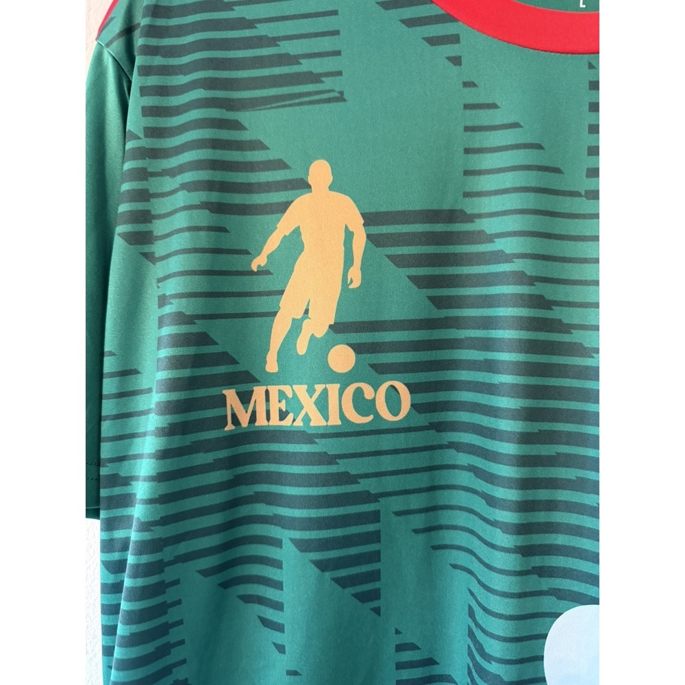Mens Fast Action Size Large Mexico Soccer Futbol Shirt Jersey Green NWOT - Picture 4 of 6